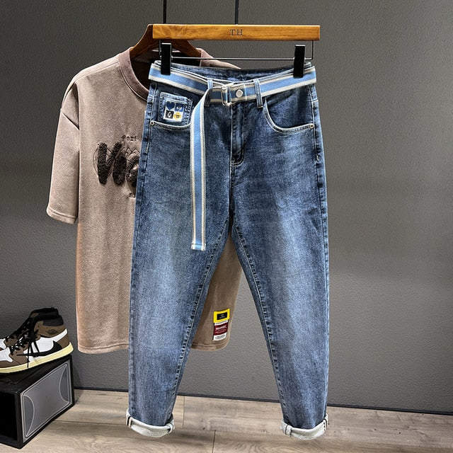 Spring Gradient Pocket Slim Jeans