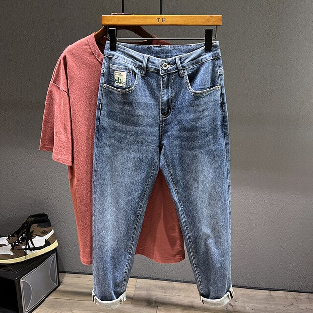 Spring Gradient Pocket Slim Jeans