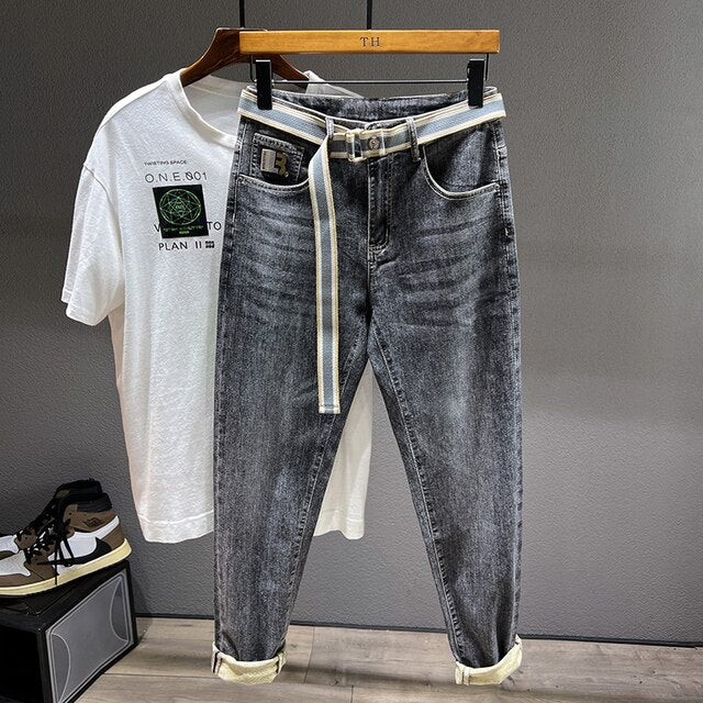 Spring Gradient Pocket Slim Jeans