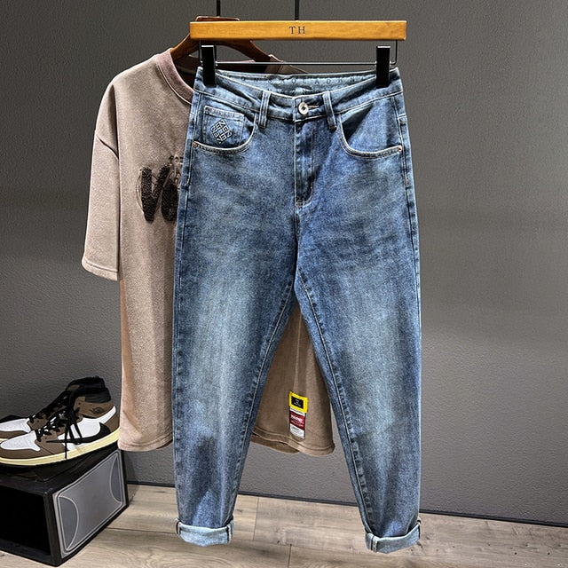 Spring Gradient Pocket Slim Jeans