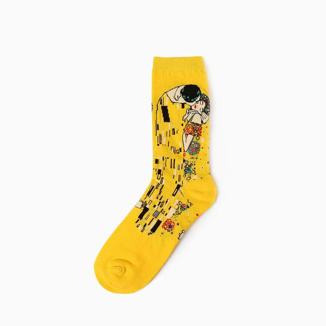 Retro Art Oil Painting Series Socks