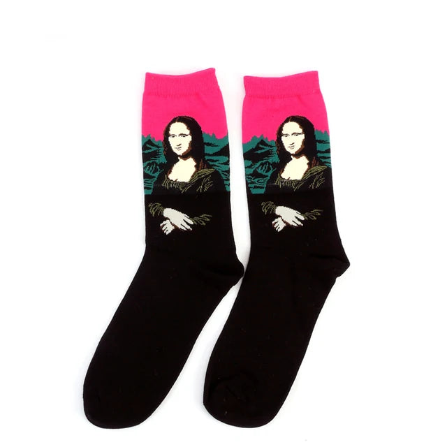 Retro Art Oil Painting Series Socks
