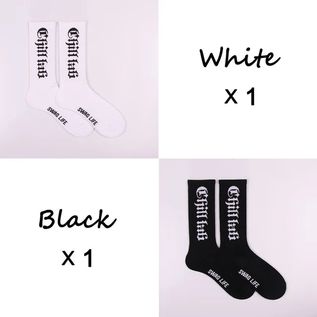 Gothic Letters Hip-hop Skateboard Socks