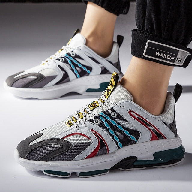 Chunky Low Top Breathable Mesh Light Lace Up Men Sneaker