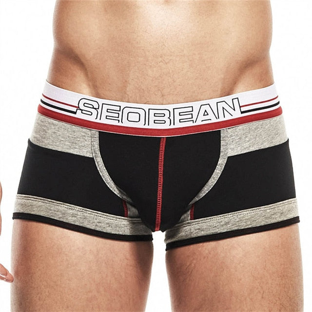 Multicolor Patchwork Style Men Boxer