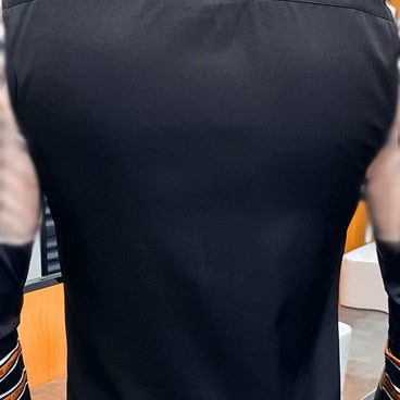 Casual Lux Pattern Slim Fit Long Sleeve Casual Men Shirts