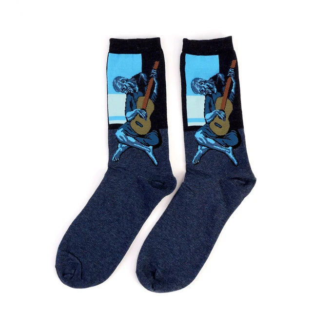 Retro Art Oil Painting Series Socks
