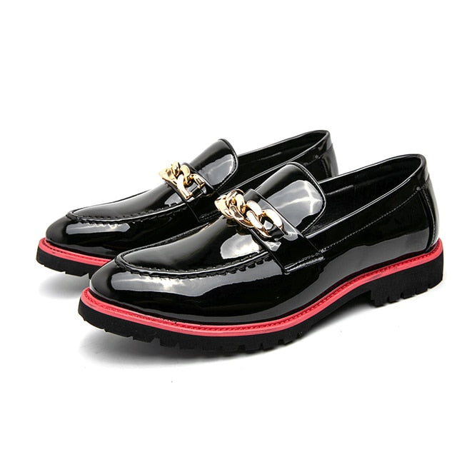 Scarlet Gold Shine Classic Shoes