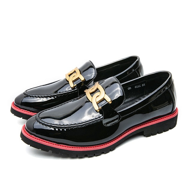 Scarlet Gold Shine Classic Shoes