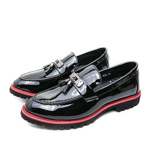 Scarlet Gold Shine Classic Shoes