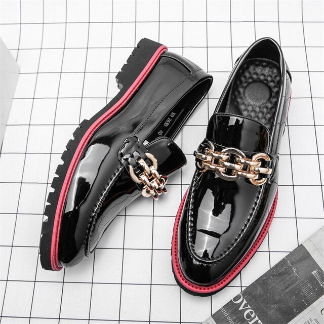 Red Lining Sole Metal Appliques Shoes