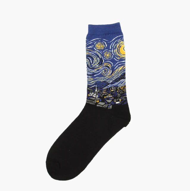 Retro Art Oil Painting Series Socks