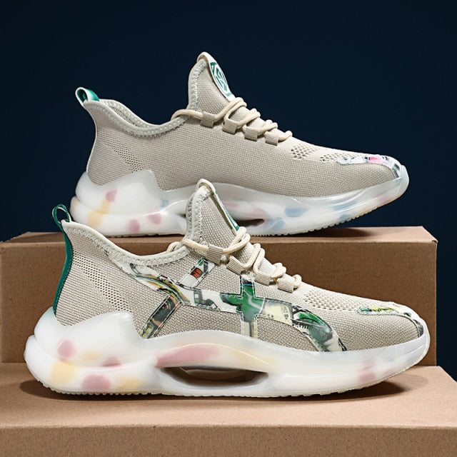 Transparent Sole High Top Flyknit Sneaker