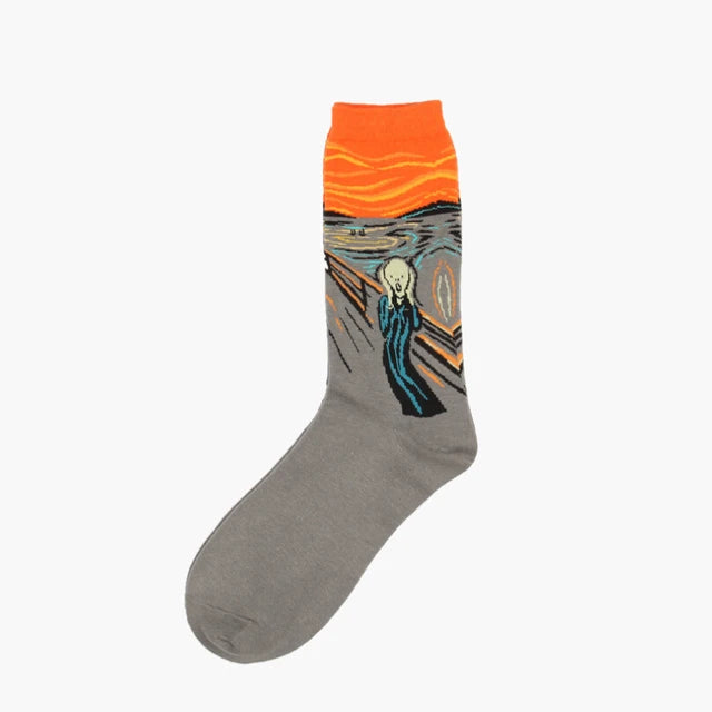 Retro Art Oil Painting Series Socks