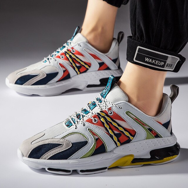 Chunky Low Top Breathable Mesh Light Lace Up Men Sneaker