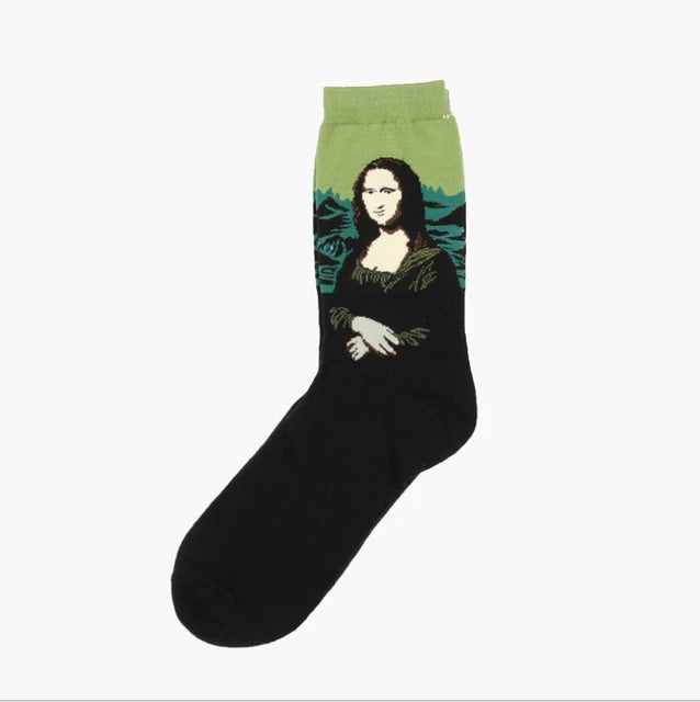 Retro Art Oil Painting Series Socks