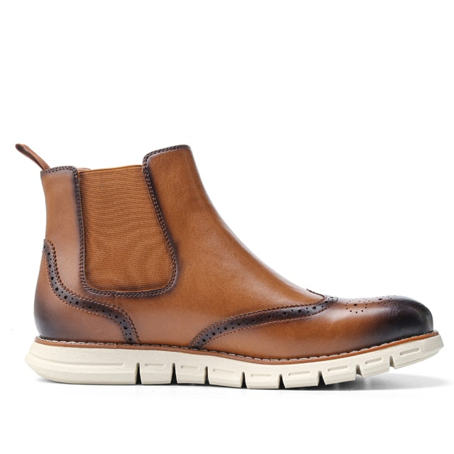 PU Leather Dark Brown Lightweight Walking Boots