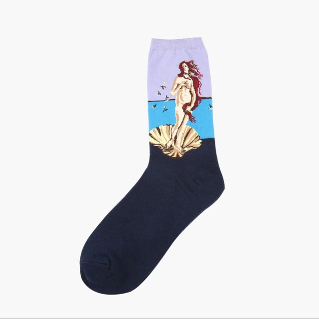 Retro Art Oil Painting Series Socks
