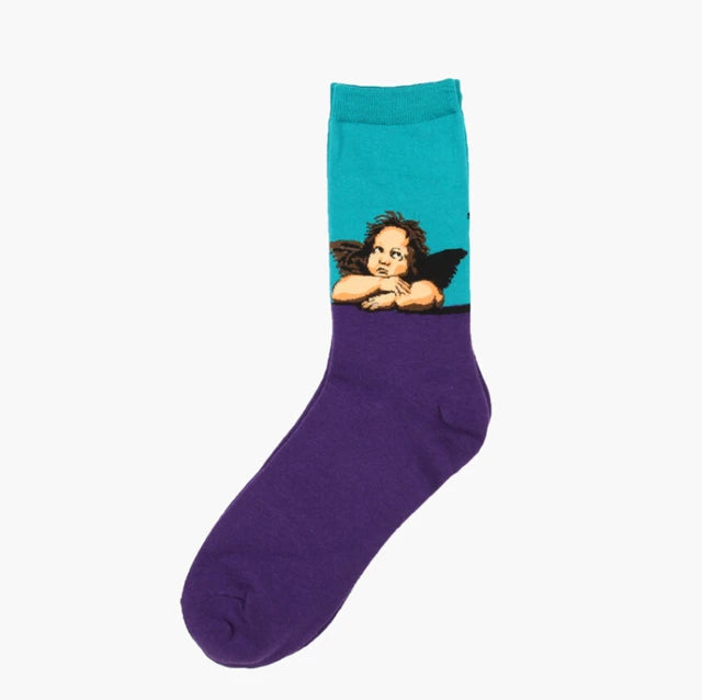 Retro Art Oil Painting Series Socks