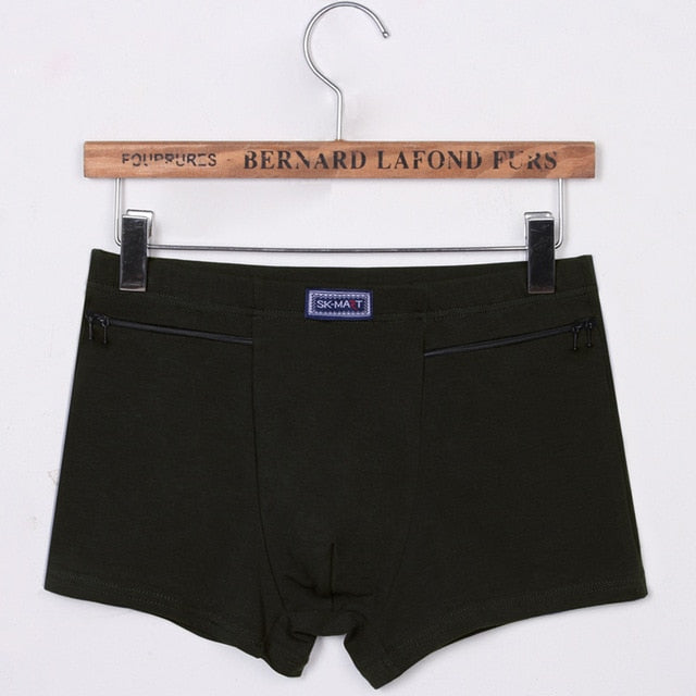 Double Zipper Pockets Breathable Boxers