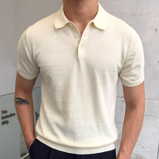 Relaxed Solid Slim Fit Men Polo Shirt