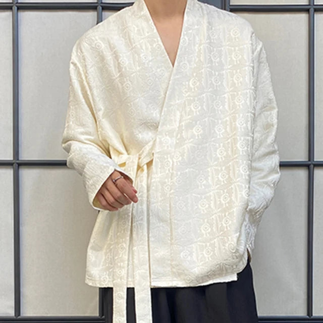 Solid Vintage Chinese Style Plaid Shirt