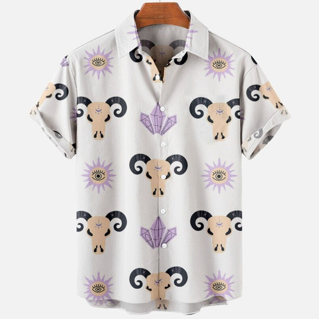 Printed Pattern Short Sleeve Shirt