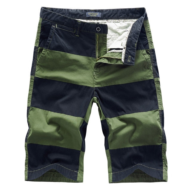 Two-Toned Horizontal Stripe Style Shorts