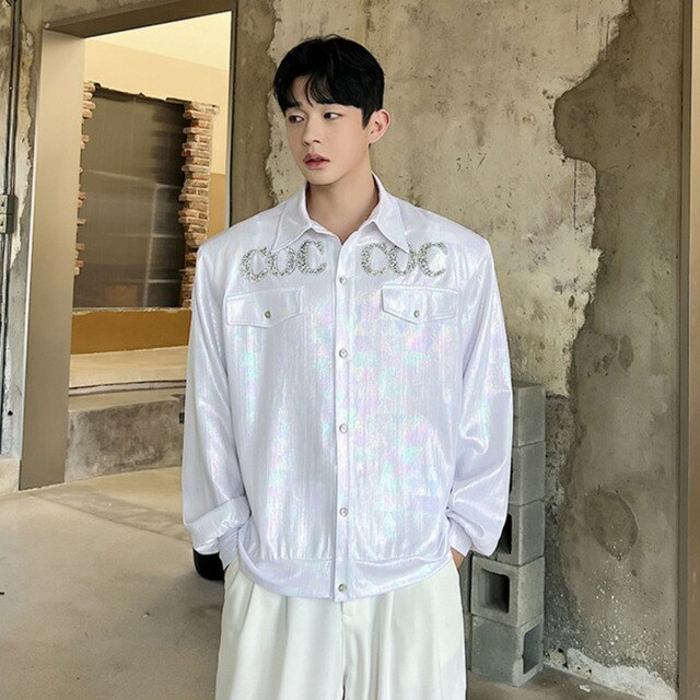 Letter Decoration Shoulder Pad Jacket