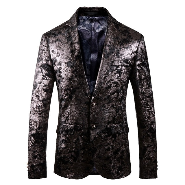 Soil Natural Abstract Pattern Men Stylish Blazer