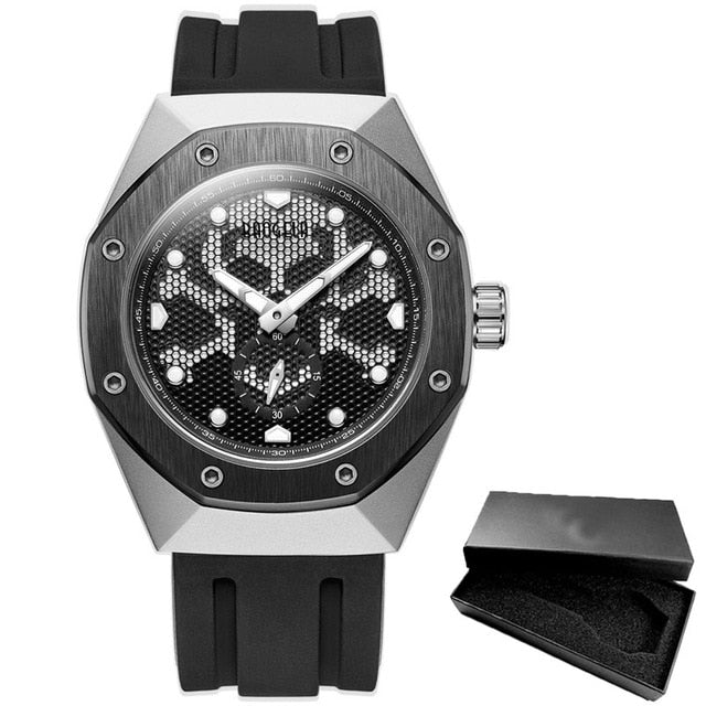 Skull Hole Sport Clock Casual Style Men Watch