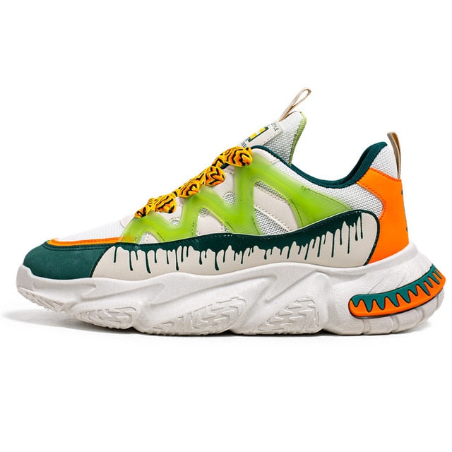 Hip-Hop Mixed Color Air Mesh Sneakers
