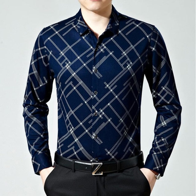 Cross Geometric Style Long-Sleeved Shirts