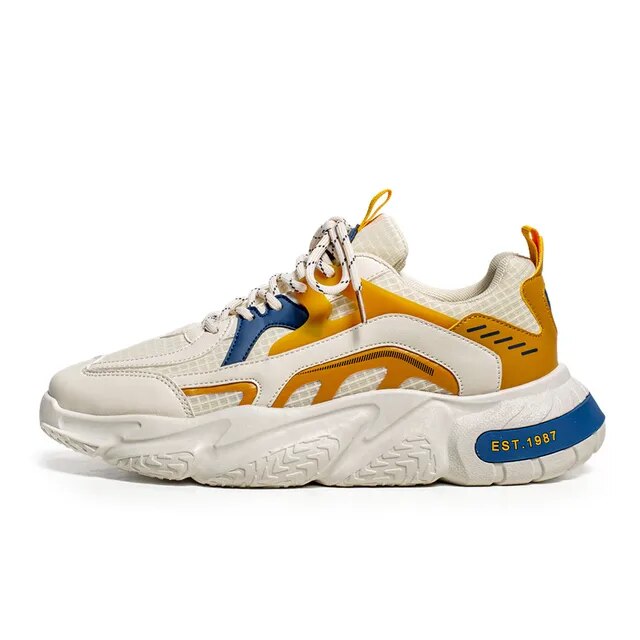 Mixed Color Cotton Lining Air Mesh Sneakers