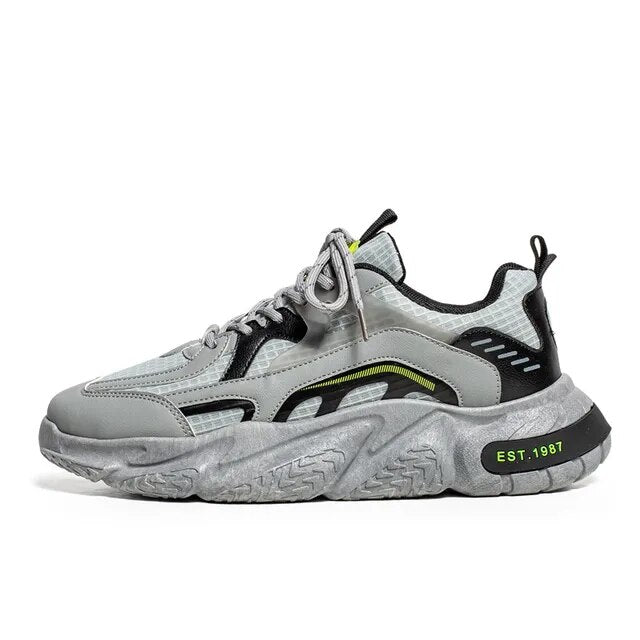 Mixed Color Cotton Lining Air Mesh Sneakers