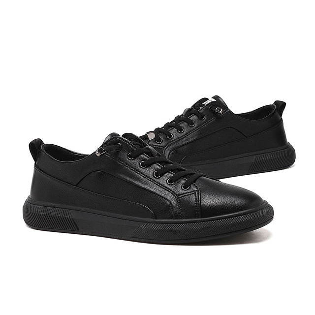 Leather Flats Simple Solid Color Sneakers