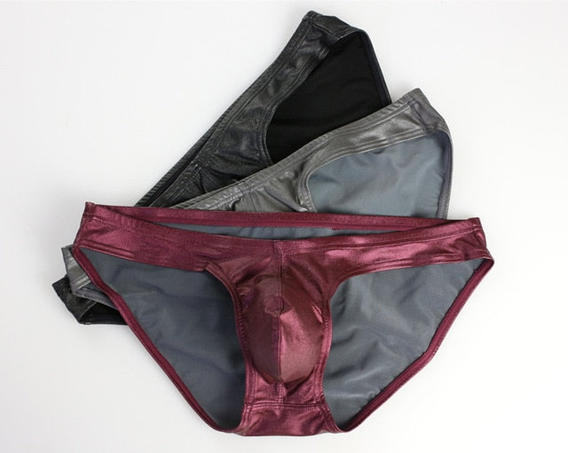 3pcs/ Sets Bright Fabric with Pouch Men Underwear