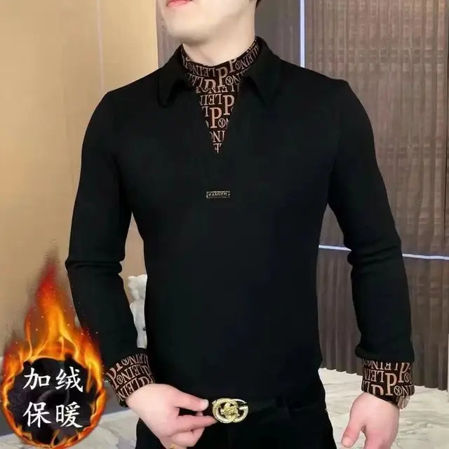 Solid Letter Patchwork Long Sleeve Sweater