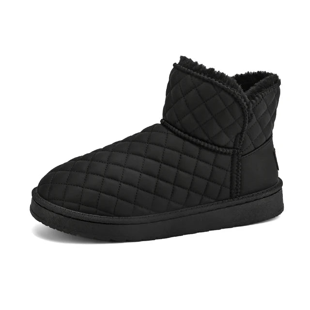 Padded Plush Solid Ankle Boots