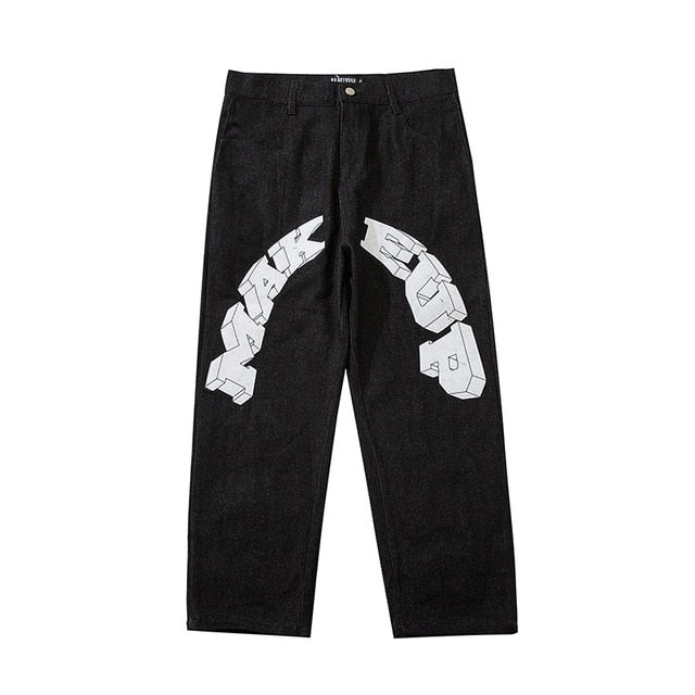 Broken Heart Hologram Loose Jeans