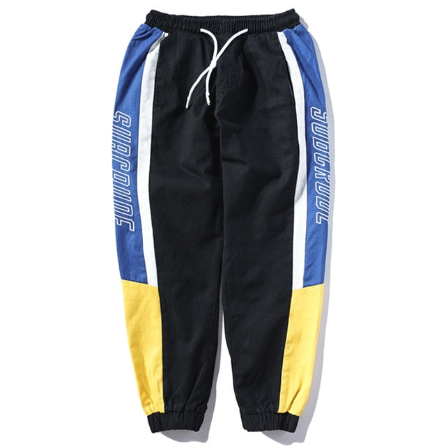 Bright Color Block Patchwork Men Jogger Sweat Pants - FanFreakz
