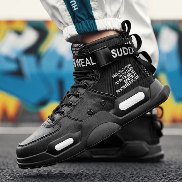 High Top Casual Letter Print Men Sneakers