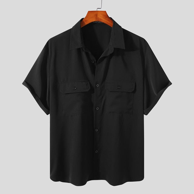 Casual Double Buttoned Pocketed Shirt