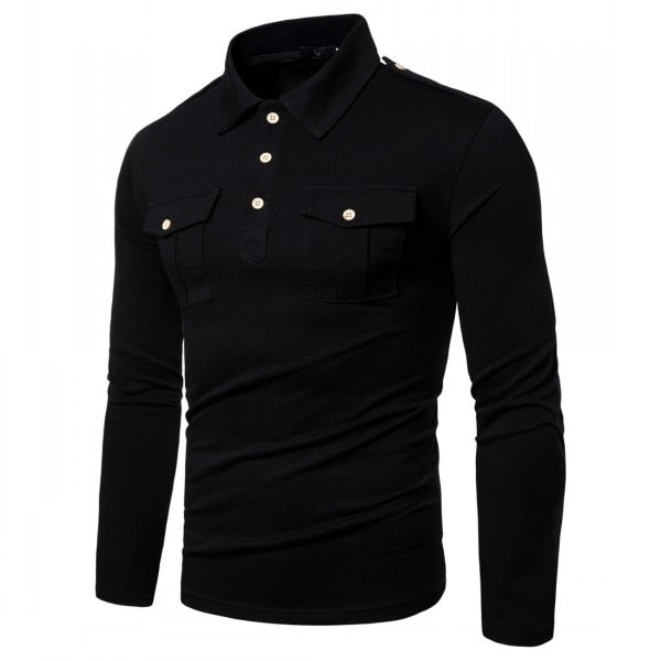 Military Style Solid Color Shirt