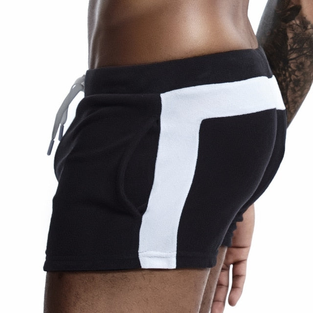 Solid Side Lined Style Sporty Shorts