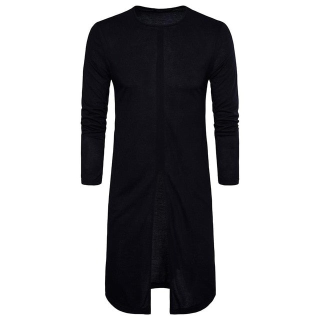 Black White Basic Long Style Men Long Sleeves T-Shirt - FanFreakz