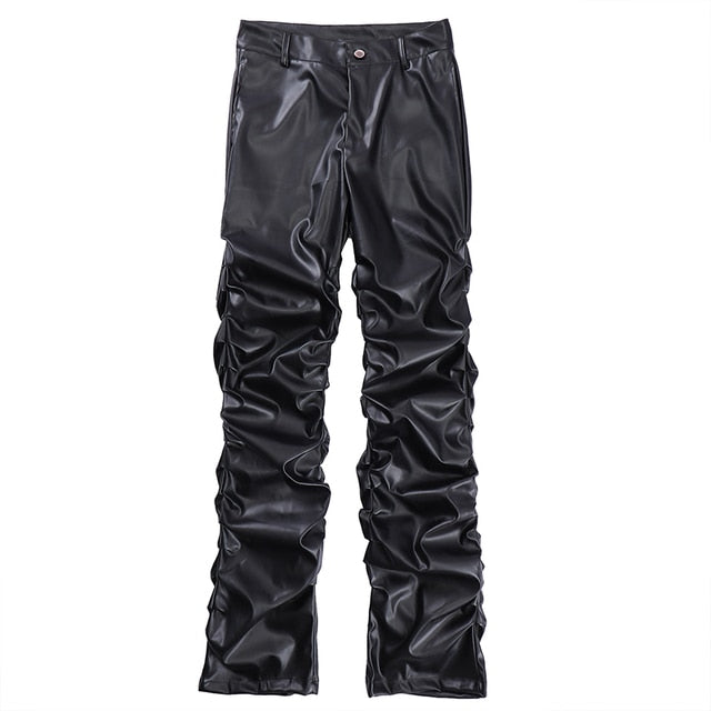 Ruffle Obsidian Straight Pants