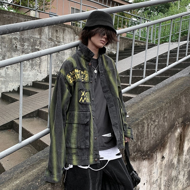 Street Style Harajuku Striped Jacket