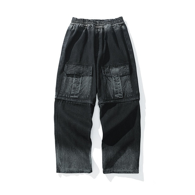 Baggy Two Way Men Zippered Cargo Jeans