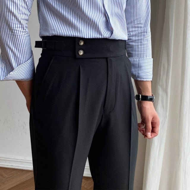 Formal British High Waist Straight Pants